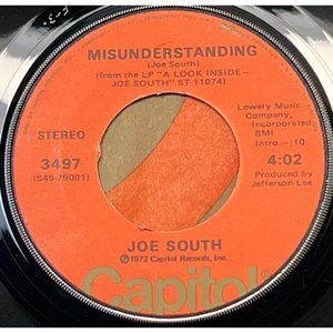 Joe South Misunderstanding / I'm a Star 45 Southern Rock Capitol 3497 VG+/NM